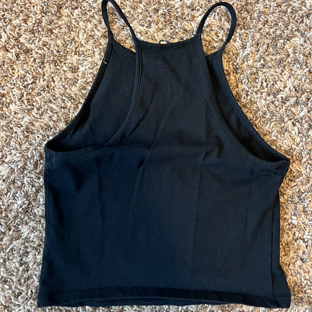 Black Express high neck crop top - size small